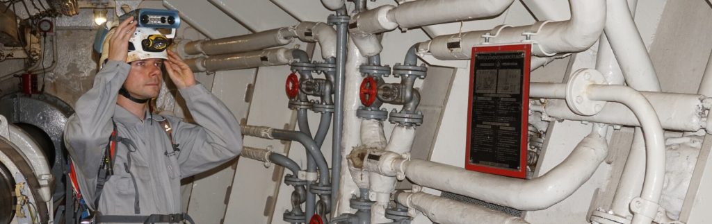 Das IPS-System beim Einsatz in der Schiffsinspektion © DLR