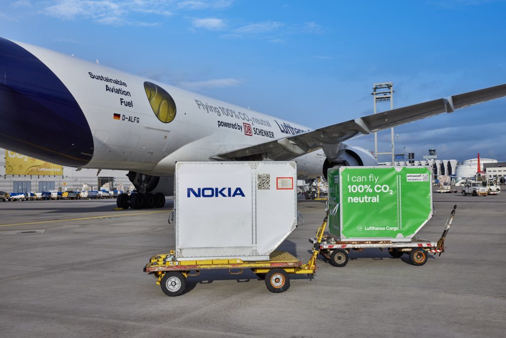 Nokia käyttää jatkossa lentorahtiinsa DB Schenkerin ja Lufthansa Cargon hiilineutraalia lentorahtiyhteyttä.