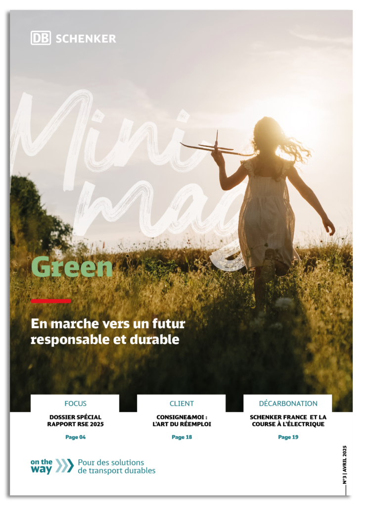 Couverture du Mini Mag Green #3, le magazine 100% RSE de Schenker France