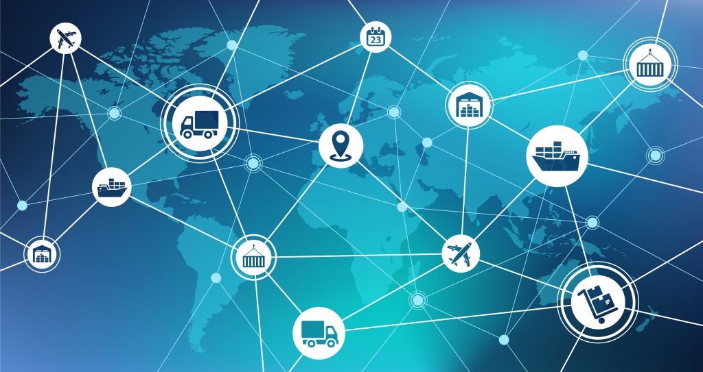 logistyka, visability, łańcuch dostaw, supply chain, globe background, mapa świata, handel, trade