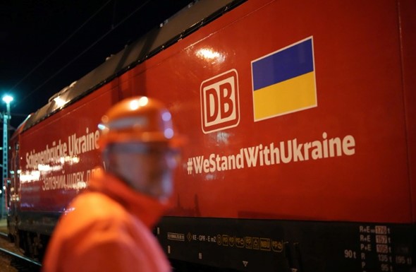 Pociąg DB Cargo, #WeStandWithUkraine