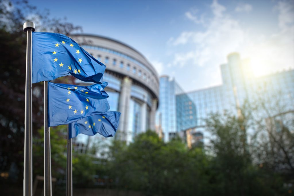 EU:s flaggor utanför huvudkontoret i Bryssel.